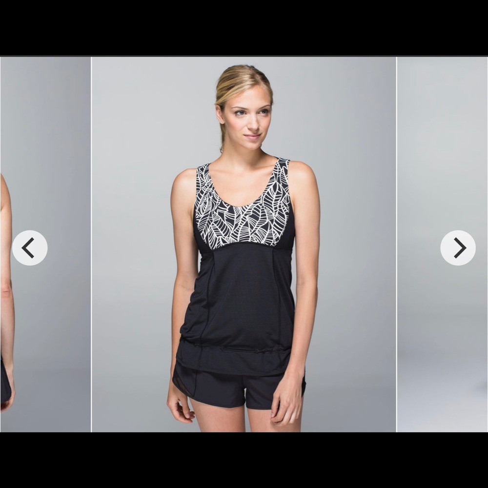 Lululemon | Leaf Print Workout Tank Top